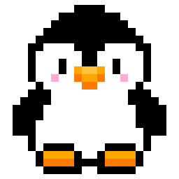 Chubby Little Penguin bead pattern, 22 by 22 beads
