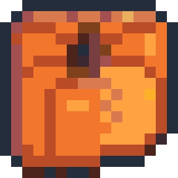 Copper Pumpkin bead pattern, 16 by 16 beads
