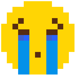 Crying Face bead pattern, 13 by 13 beads