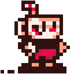 Cuphead bead pattern, 21 by 21 beads