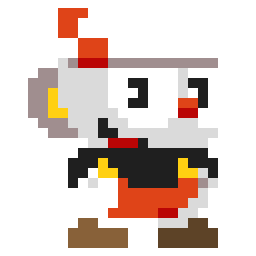 Cuphead bead pattern, 24 by 24 beads