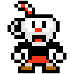 cuphead bead pattern, 21 by 21 beads