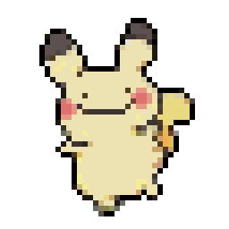 Cute Pikachu bead pattern, 38 by 38 beads