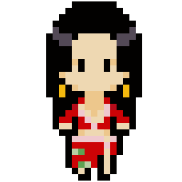 Demon Princess bead pattern, 28 by 28 beads