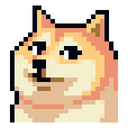 Doge Head meme bead pattern, 24 by 26 beads