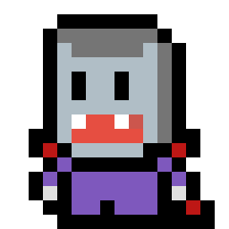 Dracula bead pattern, 16 by 16 beads