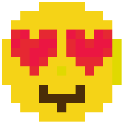 Emoji Love bead pattern, 13 by 13 beads