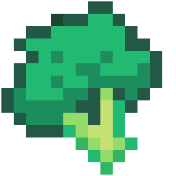 Fresh Broccoli Floret bead pattern, 14 by 14 beads