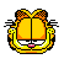 Garfield bead pattern, 45 by 37 beads