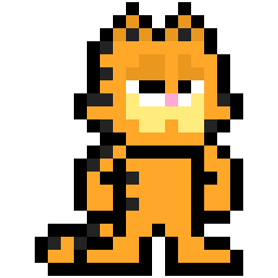 Garfield bead pattern, 16 by 21 beads