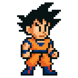 Goku bead pattern, 40 by 40 beads