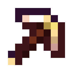 Golden Pickaxe bead pattern, 10 by 10 beads