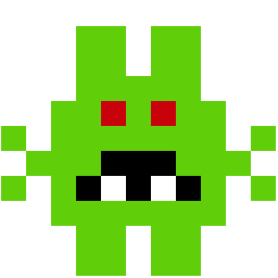 Green Monster bead pattern, 11 by 11 beads