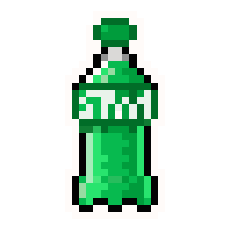 Fanta - Green Soda Bottle bead pattern, 14 by 29 beads