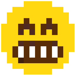 Grimacing Face bead pattern, 13 by 13 beads