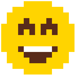 Grinning Face with Square Eyes bead pattern, 13 by 13 beads