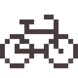 Icon: Bicycle bead pattern, 16 by 16 beads