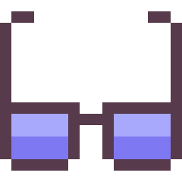 Icon: Glasses bead pattern, 16 by 16 beads