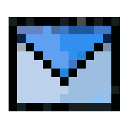 Icon: Mail bead pattern, 15 by 15 beads