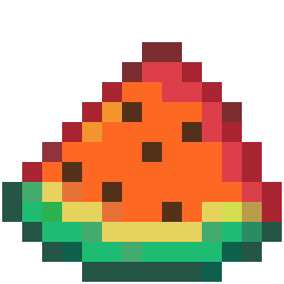 Juicy Watermelon Slice bead pattern, 14 by 14 beads