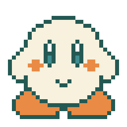 Kirby bead pattern, 32 by 32 beads