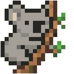 Koala bead pattern, 18 by 18 beads