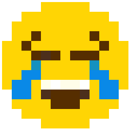 Laughing So Hard I'm Crying Face bead pattern, 13 by 13 beads