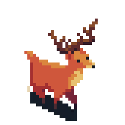 Leaping Deer bead pattern, 32 by 40 beads