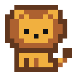 Lion bead pattern, 16 by 16 beads