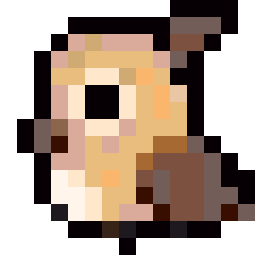 Little Brown Owl bead pattern, 15 by 15 beads
