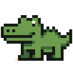 Little Green Alligator bead pattern, 25 by 17 beads