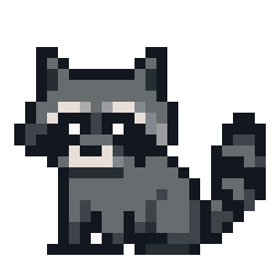 Little Raccoon bead pattern, 25 by 25 beads