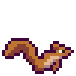 Little Squirrel bead pattern, 24 by 24 beads