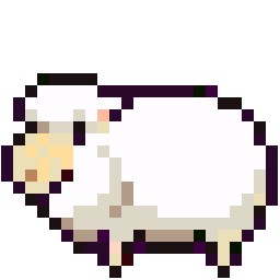 Little White Sheep bead pattern, 23 by 23 beads