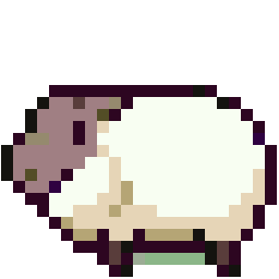 Little White Sheep bead pattern, 23 by 23 beads
