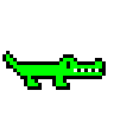 Long Gator bead pattern, 35 by 16 beads