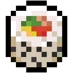 Maki Sushi Roll bead pattern, 14 by 14 beads