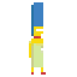 Marge Simpson bead pattern, 30 by 30 beads