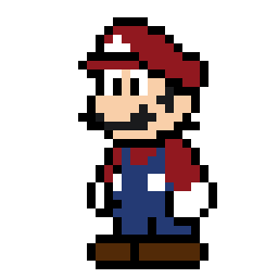 Mario (Super Mario Bros) bead pattern, 30 by 30 beads