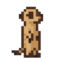 meerkat bead pattern, 24 by 24 beads