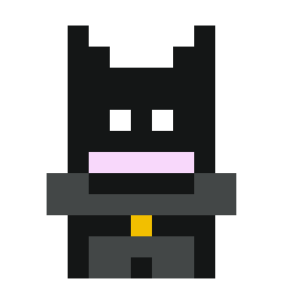 Minimal Hero: Batman bead pattern, 13 by 13 beads