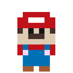 Minimal Hero: Super Mario bead pattern, 13 by 13 beads
