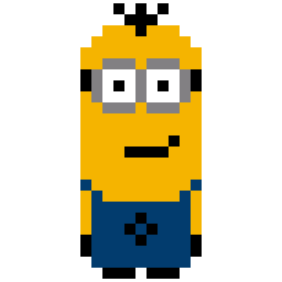 Minion: Kevin bead pattern, 25 by 25 beads