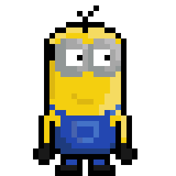 Minion: Stuart bead pattern, 32 by 32 beads