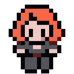 Natasha Avengers bead pattern, 18 by 18 beads