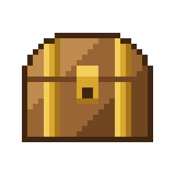 Oak Treasure Chest bead pattern, 32 by 32 beads