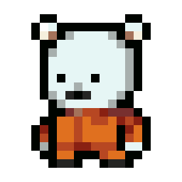 One Piece: Bepo bead pattern, 20 by 20 beads