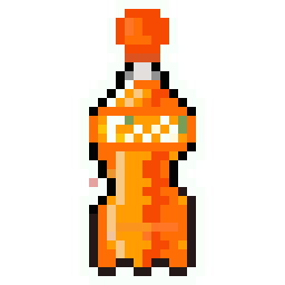 Sprite - Orange Soda Bottle bead pattern, 14 by 32 beads
