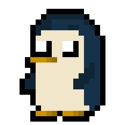 Penguin bead pattern, 22 by 22 beads