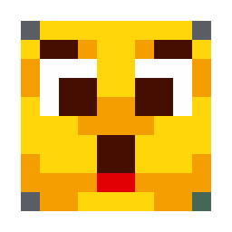 Pixel Surprised Face bead pattern, 12 by 12 beads